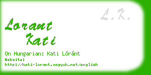 lorant kati business card